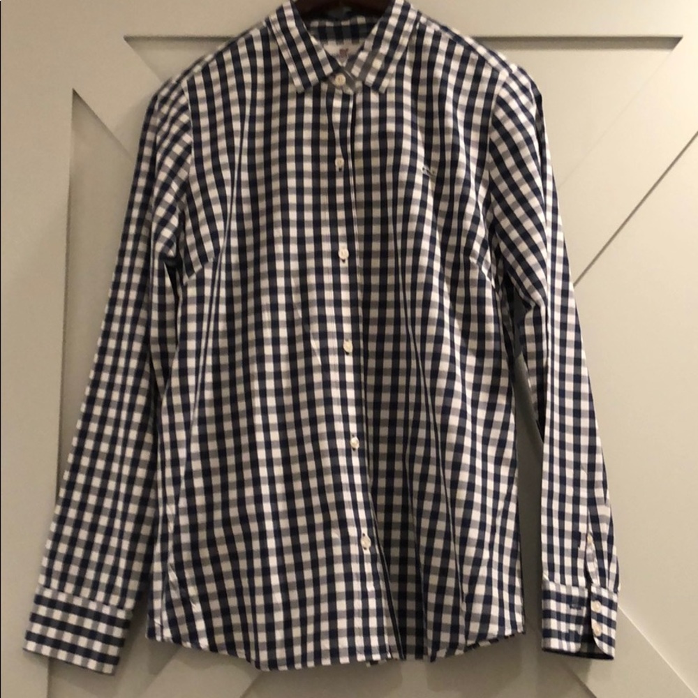 Checkered Vineyard Vines Button Down Blouse - image 1